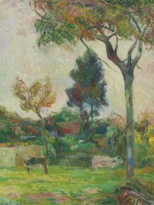 French: Deux vaches au pré, ou Les Deux vaches Two Cows in the Meadow - Paul Gauguin