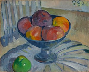 Plat de Fruits sur une Chaise de Jardin - Paul Gauguin