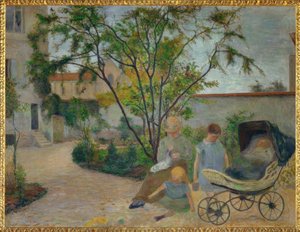 Jardin à Vaugirard, ou La famille du peintre dans le jardin - Paul Gauguin