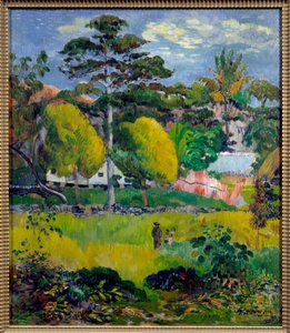 Paysage. Peut-être Tahiti. Peinture de Paul Gauguin (1848-1903) 1901. Paris, Musée de l