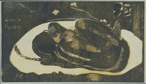 Fille allongée effrayée par les esprits des défunts - Paul Gauguin