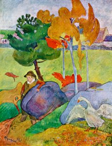 Petit garçon breton avec une oie, 1889 1939