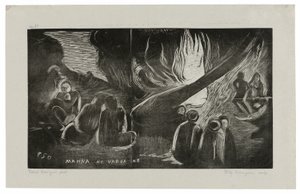 Mahna no varua ino (Le Diable parle), de la suite Noa Noa - Paul Gauguin