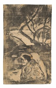 Femme maorie dans la forêt