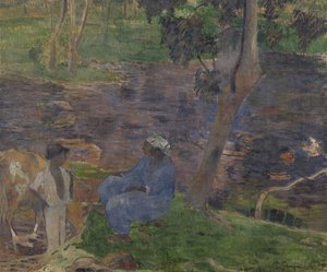 Sur le rivage du lac, Martinique - Paul Gauguin