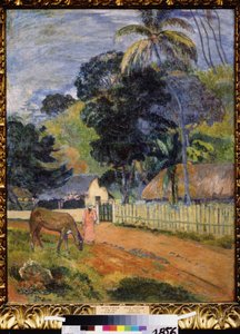 Paysage, un cheval sur la route - Paul Gauguin