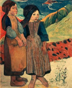 Petites bretonnes au bord de la mer - Paul Gauguin