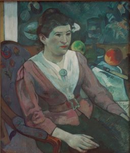 Portrait de femme à la nature morte de Cézanne – Marie Derr - Paul Gauguin