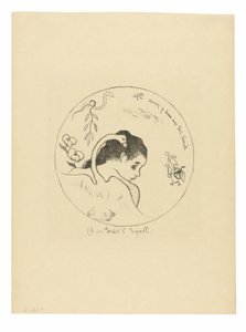 Projet d’assiette (Leda), frontispice de la Suite Volpini - Paul Gauguin
