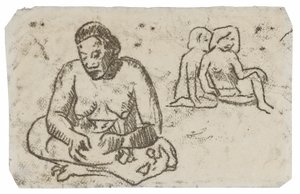 Femme assise (lié à la peinture Sœur de charité) - Paul Gauguin
