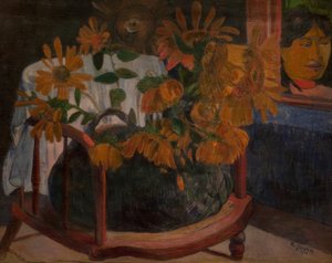Tournesols sur un fauteuil