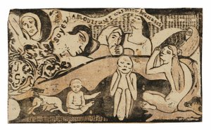 Soyez amoureuses, vous serez heureuses, de la suite des dernières gravures sur bois - Paul Gauguin