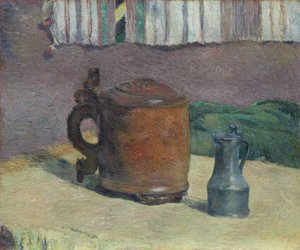 Nature morte : Chope en bois et pichet en métal - Paul Gauguin