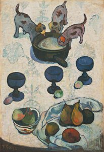 Nature morte avec trois chiots - Paul Gauguin