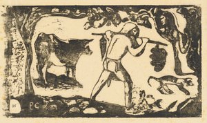 Tahitien portant des bananes (Le porteur de fei) - Paul Gauguin
