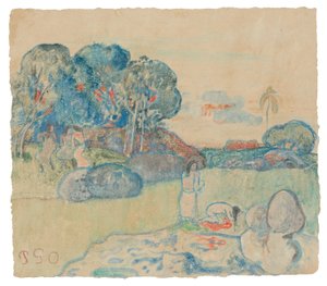 Paysage tahitien - Paul Gauguin