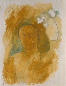 Tahitianische Frau mit bösem Geist - Paul Gauguin
