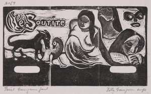 Série Tahitienne et Noa Noa, Le sourire (gravure sur bois)