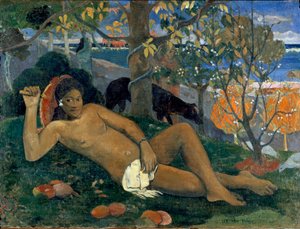 Te Arii Vahine. La femme du roi. Peinture de Paul Gauguin (1848-1903) - Paul Gauguin