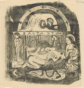 Te Atua Les Dieux Petite Plaque [recto] - Paul Gauguin