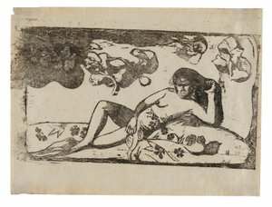 Te arii vahine-opoi (Femme aux mangues fatiguées), de la Suite de gravures sur bois tardives