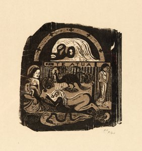 Te atua (Le Dieu), de la suite des dernières gravures sur bois - Paul Gauguin