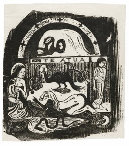 Te atua (Le Dieu), de la suite des dernières gravures sur bois - Paul Gauguin