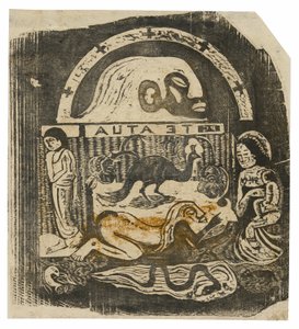 Te atua (Le Dieu), de la Suite des Gravures sur Bois Tardives