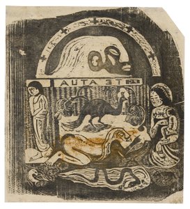 Te atua (Le Dieu), de la suite de gravures sur bois tardives