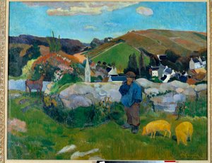 Le gardien de porcs en Bretagne en 1888 - Paul Gauguin