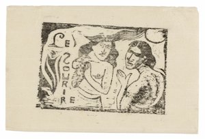 Deux femmes bavardant, en-tête pour Le Sourire - Paul Gauguin