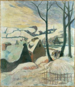 Village sous la neige - Paul Gauguin