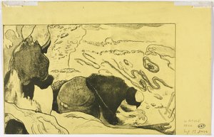 Suite Volpini : Femmes lavant des vêtements verso, 1893-94 - Paul Gauguin