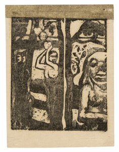 Femme cueillant des fruits et Oviri - Paul Gauguin