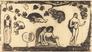 Femmes, animaux et feuillages - Paul Gauguin