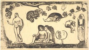 Femmes, animaux et feuillage - Paul Gauguin