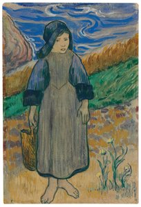 Jeune Bretonne au bord de la mer, 1889 - Paul Gauguin