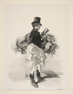 Marchand de casseroles. Physionomie anglaise. - Paul Gavarni