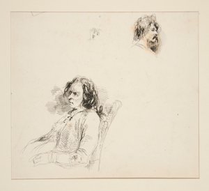 (TROIS CROQUIS sur une même planche.) - Paul Gavarni