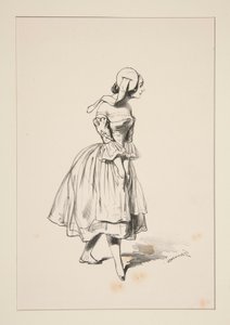 CHAPERON ROUGE. Chaperon de laine ou de velours. - Paul Gavarni