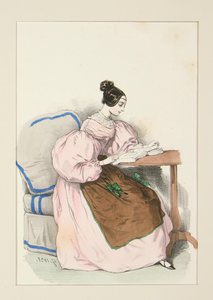 CHEZ SOI (Septembre 1835) Robe en batiste d - Paul Gavarni