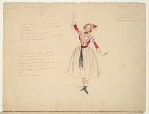 Étude de costume pour une gitane