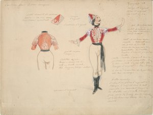Étude de costume pour un gitan masculin dans  - Paul Gavarni