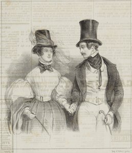 «Costumes du Matin» de la série «Revue Fashionable» - Paul Gavarni