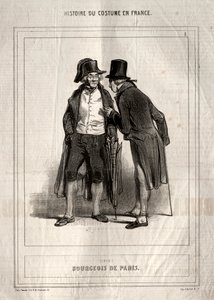 Histoire du Costume en France : Bourgeois de Paris - Paul Gavarni
