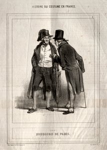 Histoire du Costume en France : Bourgeois de Paris, 1843 - Paul Gavarni