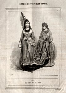 Histoire du Costume en France : Dames de Paris, 1843 - Paul Gavarni