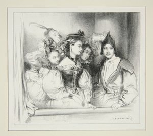 La Loge du Bal - Paul Gavarni