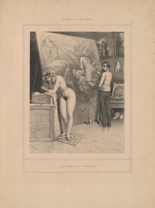 La femme du peintre, de la série Scènes de la vie intime - Paul Gavarni