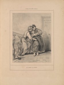 Le guet-apens, de la série Scènes de la vie intime - Paul Gavarni
